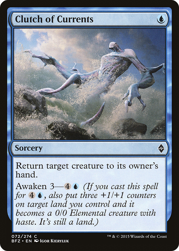 Clutch of Currents (BFZ-072) - Battle for Zendikar - Premium MTG Single from Wizards of the Coast - Just $0.25! Shop now at Game Crave Tournament Store