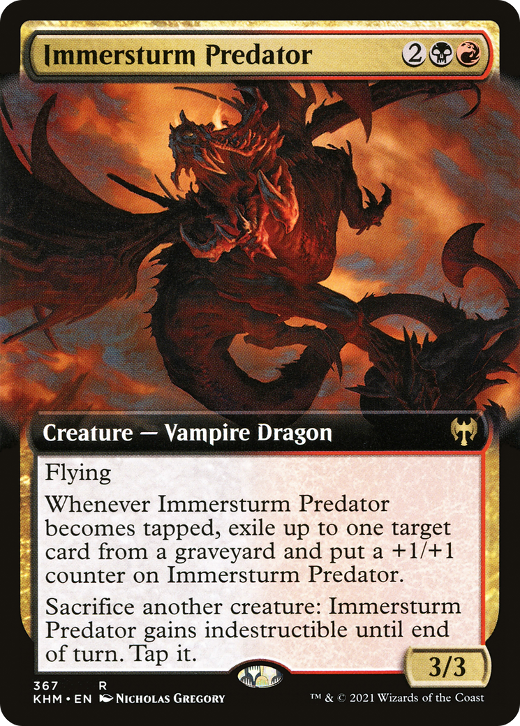 Immersturm Predator (KHM-367) - Kaldheim: (Extended Art) Foil - Premium MTG Single from Wizards of the Coast - Just $0.30! Shop now at Game Crave Tournament Store