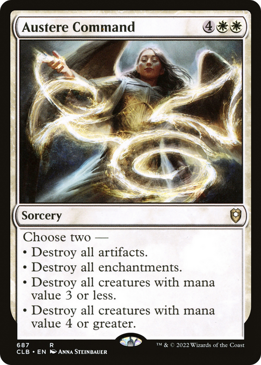 Austere Command (CLB-687) - Commander Legends: Battle for Baldur's Gate - Premium MTG Single from Wizards of the Coast - Just $0.17! Shop now at Game Crave Tournament Store