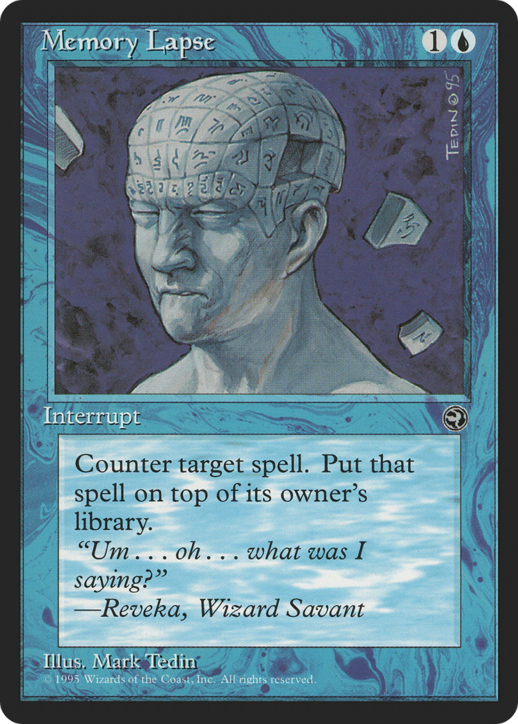 Memory Lapse (HML-32A) - Homelands - Premium MTG Single from Wizards of the Coast - Just $0.11! Shop now at Game Crave Tournament Store