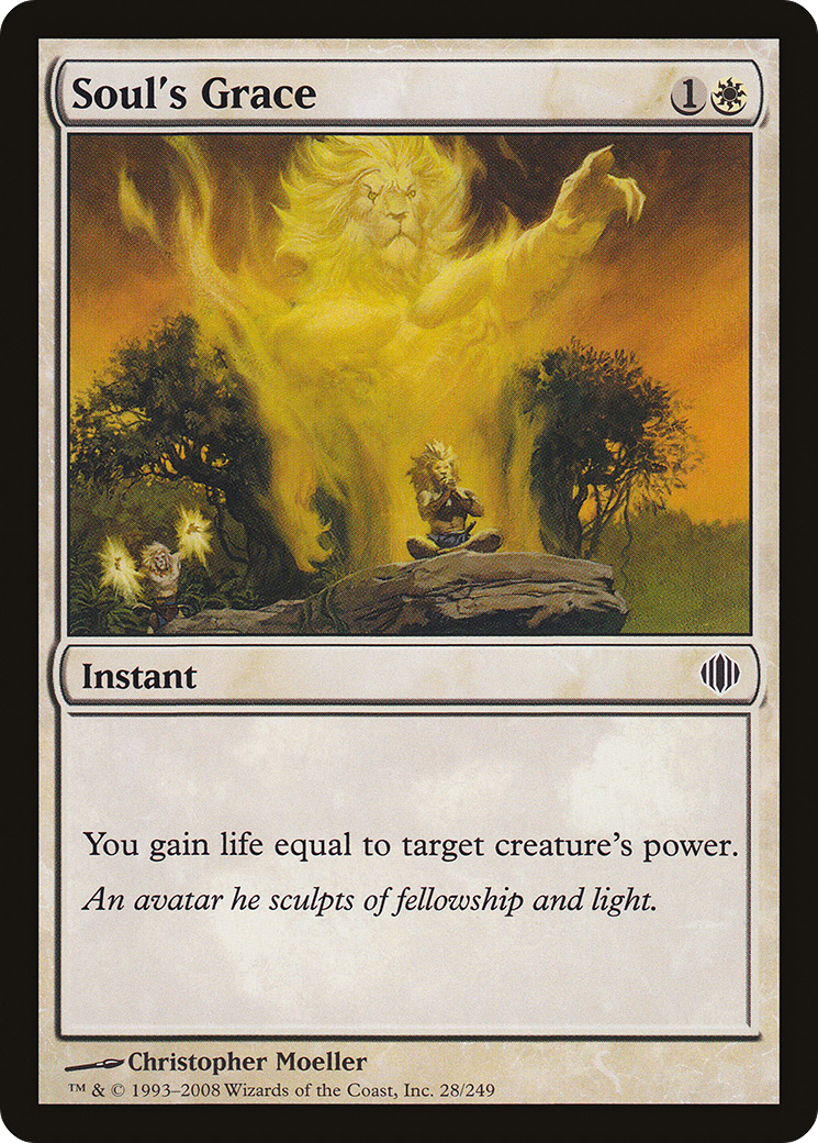 Soul's Grace (ALA-028) - Shards of Alara Foil - Premium MTG Single from Wizards of the Coast - Just $0.08! Shop now at Game Crave Tournament Store