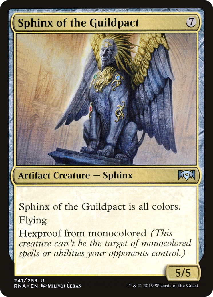 Sphinx of the Guildpact (RNA-241) - Ravnica Allegiance Foil - Premium MTG Single from Wizards of the Coast - Just $0.13! Shop now at Game Crave Tournament Store