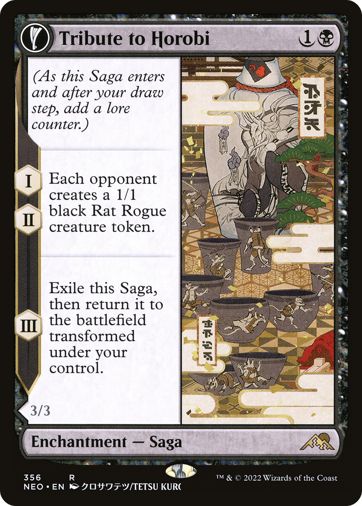 Tribute to Horobi // Echo of Death's Wail (NEO-356) - Kamigawa: Neon Dynasty: (Showcase, fandfc) Foil - Premium MTG Single from Wizards of the Coast - Just $0.22! Shop now at Game Crave Tournament Store