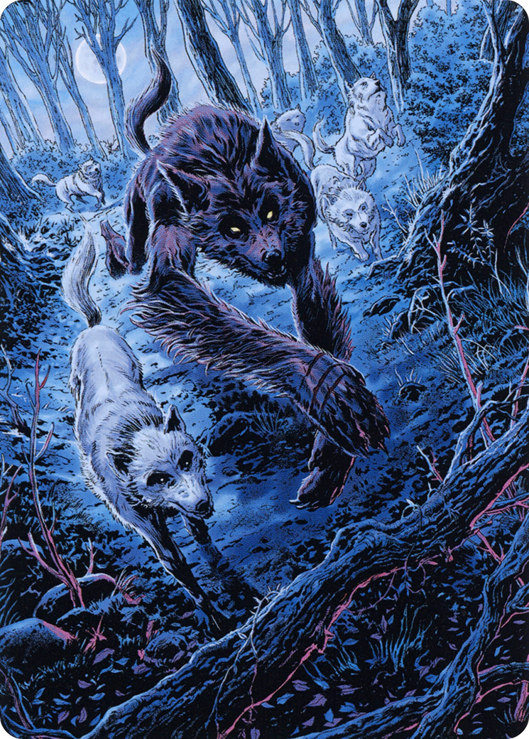 Untamed Pup // Untamed Pup (AMID-077) - Midnight Hunt Art Series (Borderless) - Premium MTG Single from Wizards of the Coast - Just $0! Shop now at Game Crave Tournament Store