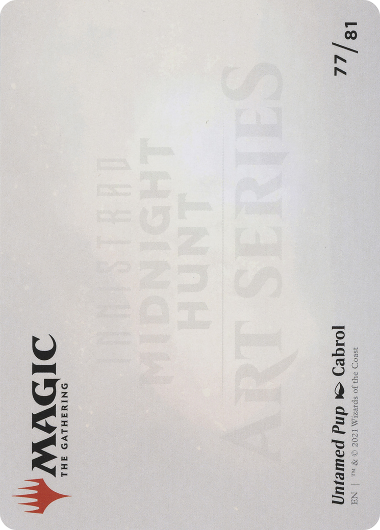 Untamed Pup // Untamed Pup (AMID-077) - Midnight Hunt Art Series (Borderless) - Premium MTG Single from Wizards of the Coast - Just $0! Shop now at Game Crave Tournament Store