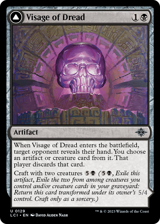 Visage of Dread // Dread Osseosaur (LCI-129) - The Lost Caverns of Ixalan - Premium MTG Single from Wizards of the Coast - Just $0.08! Shop now at Game Crave Tournament Store