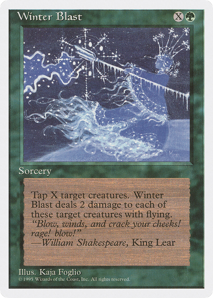 Winter Blast (4ED-290) - Fourth Edition - Premium MTG Single from Wizards of the Coast - Just $0.26! Shop now at Game Crave Tournament Store