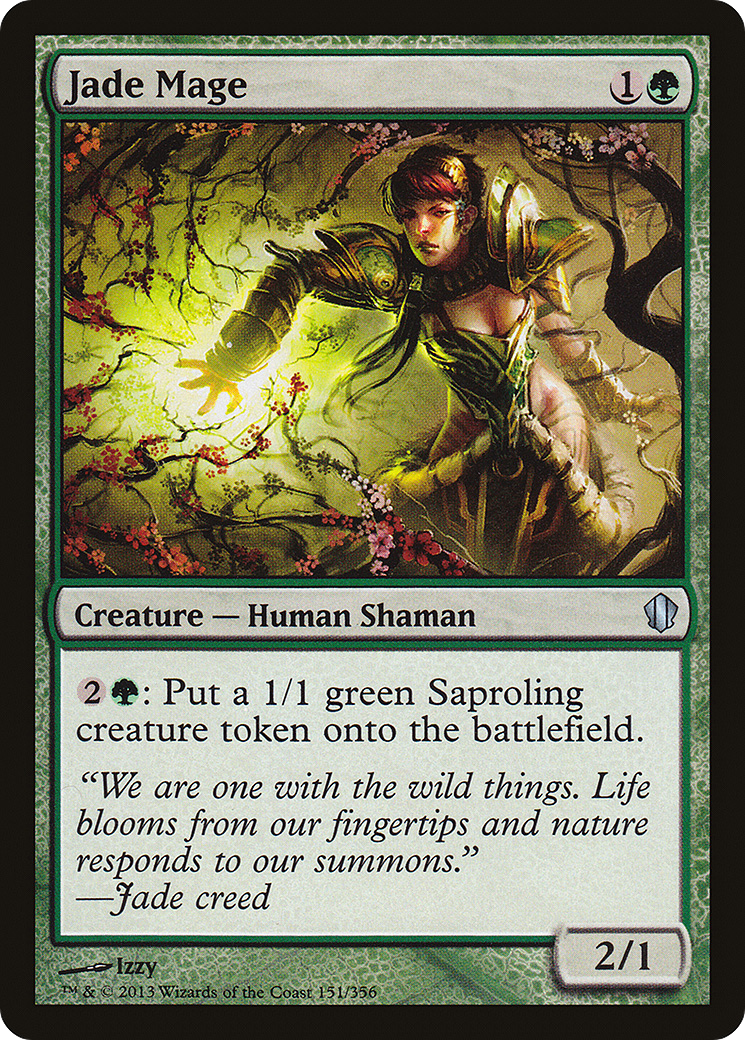 Jade Mage (C13-151) - Commander 2013 - Premium MTG Single from Wizards of the Coast - Just $0.08! Shop now at Game Crave Tournament Store