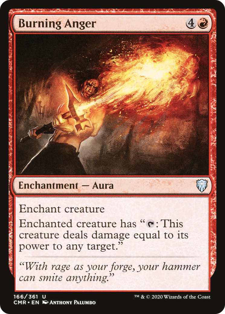 Burning Anger (CMR-166) - Commander Legends - Premium MTG Single from Wizards of the Coast - Just $0.08! Shop now at Game Crave Tournament Store