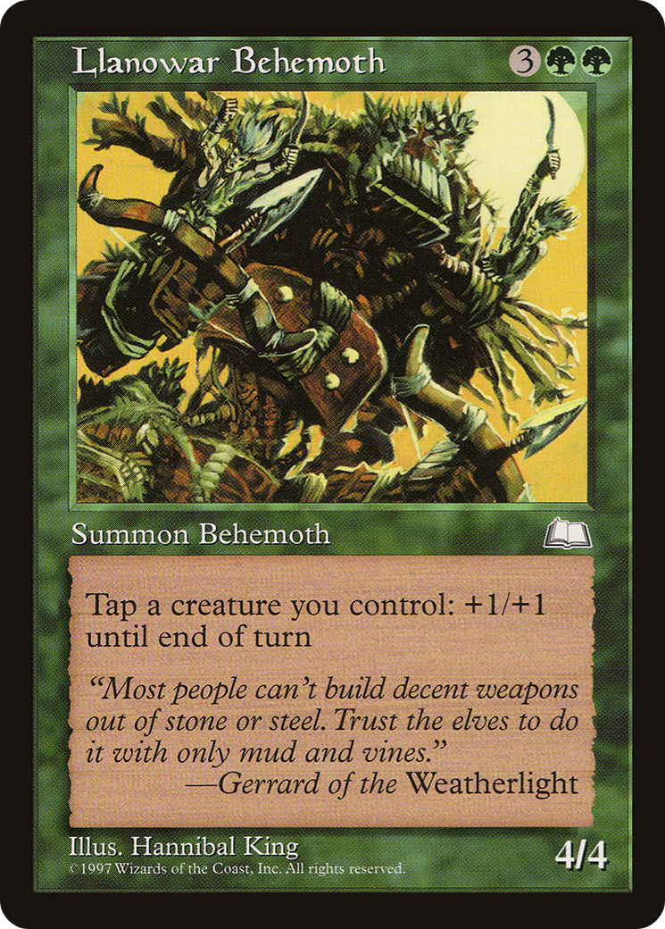 Llanowar Behemoth (WTH-132) - Weatherlight - Premium MTG Single from Wizards of the Coast - Just $0.25! Shop now at Game Crave Tournament Store