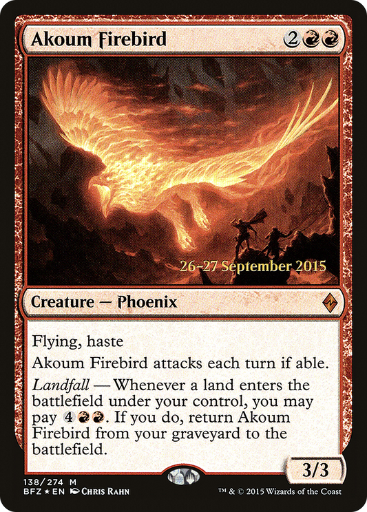 Akoum Firebird (PBFZ-138S) - Battle for Zendikar Promos Foil - Premium MTG Single from Wizards of the Coast - Just $2.20! Shop now at Game Crave Tournament Store