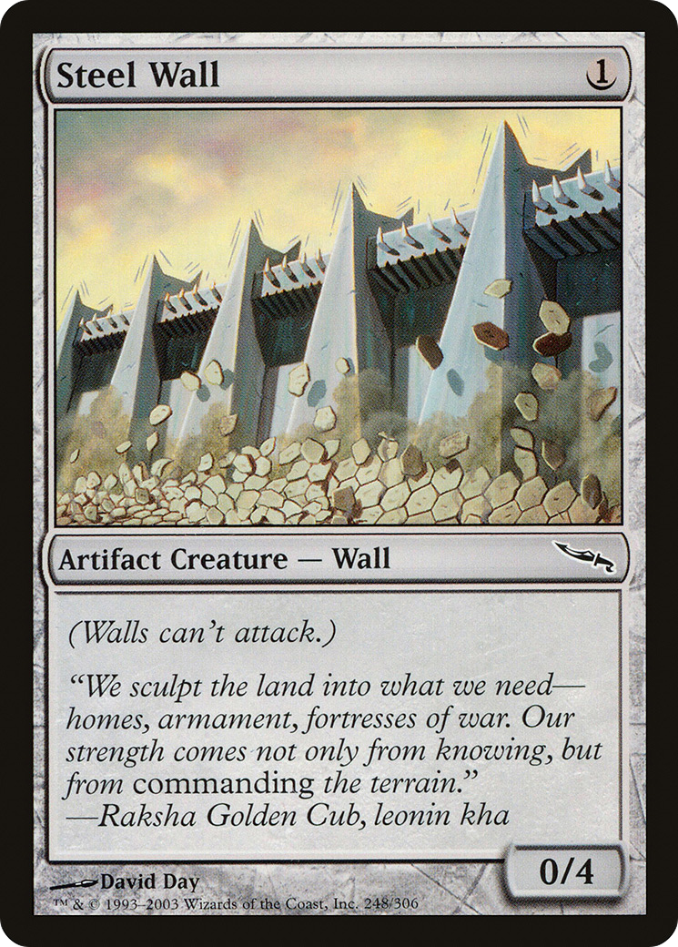 Steel Wall (MRD-248) - Mirrodin - Premium MTG Single from Wizards of the Coast - Just $0.25! Shop now at Game Crave Tournament Store
