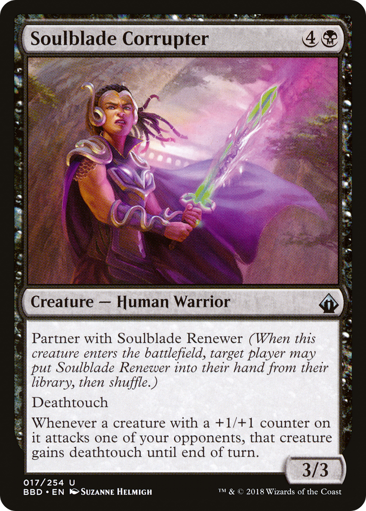 Soulblade Corrupter (BBD-017) - Battlebond Foil - Premium MTG Single from Wizards of the Coast - Just $0.08! Shop now at Game Crave Tournament Store