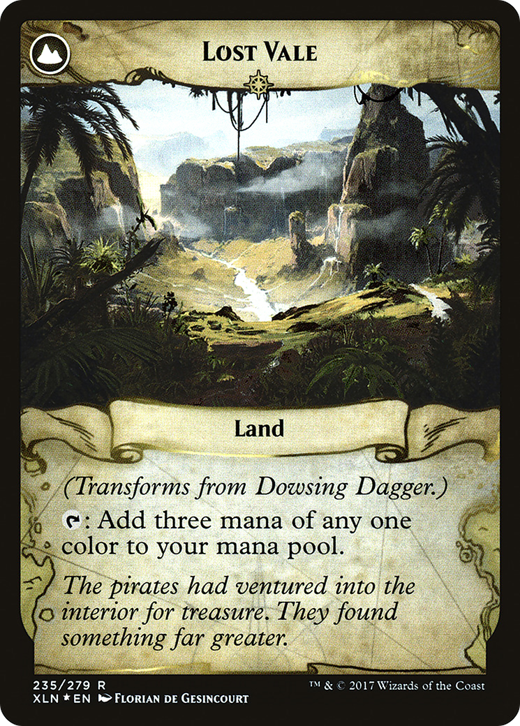Dowsing Dagger // Lost Vale (PXLN-235S) - Ixalan Promos: (compasslanddfc) Foil - Premium MTG Single from Wizards of the Coast - Just $2.25! Shop now at Game Crave Tournament Store