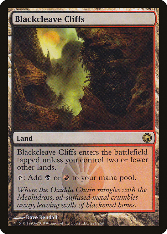 Blackcleave Cliffs (SOM-224) - Scars of Mirrodin - Premium MTG Single from Wizards of the Coast - Just $0.64! Shop now at Game Crave Tournament Store