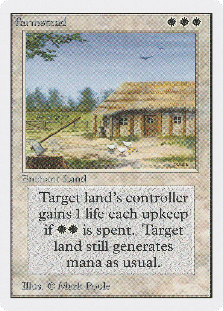 Farmstead (2ED-020) - Unlimited Edition - Premium MTG Single from Wizards of the Coast - Just $4.21! Shop now at Game Crave Tournament Store
