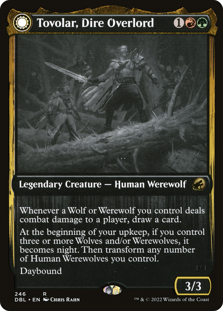 Tovolar, Dire Overlord // Tovolar, the Midnight Scourge (DBL-246) - Innistrad: Double Feature: (Double Faced Transform) Foil - Premium MTG Single from Wizards of the Coast - Just $4.28! Shop now at Game Crave Tournament Store