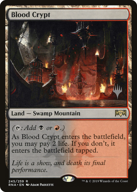 Blood Crypt (PRNA-245P) - Ravnica Allegiance Promos Foil - Premium MTG Single from Wizards of the Coast - Just $4.15! Shop now at Game Crave Tournament Store