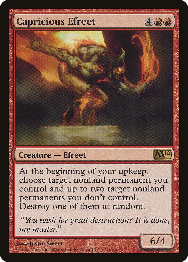Capricious Efreet (M10-131) - Magic 2010 - Premium MTG Single from Wizards of the Coast - Just $0.08! Shop now at Game Crave Tournament Store