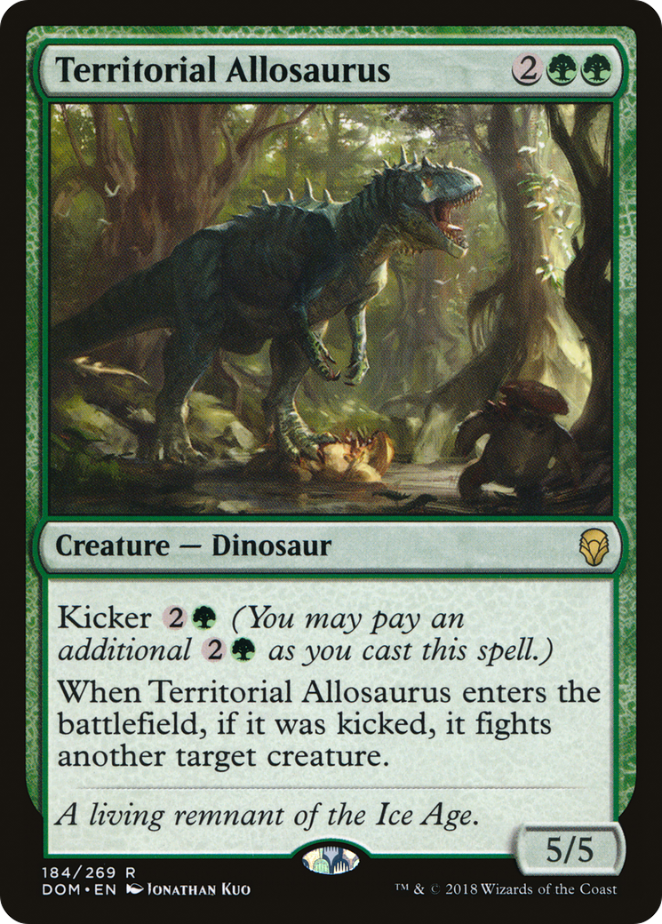 Territorial Allosaurus (DOM-184) - Dominaria Foil - Premium MTG Single from Wizards of the Coast - Just $0.18! Shop now at Game Crave Tournament Store