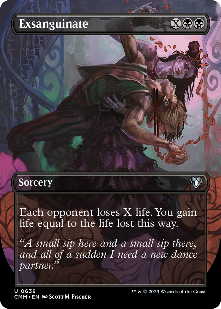 Exsanguinate (CMM-638) - Commander Masters (Borderless) - Premium MTG Single from Wizards of the Coast - Just $0.23! Shop now at Game Crave Tournament Store