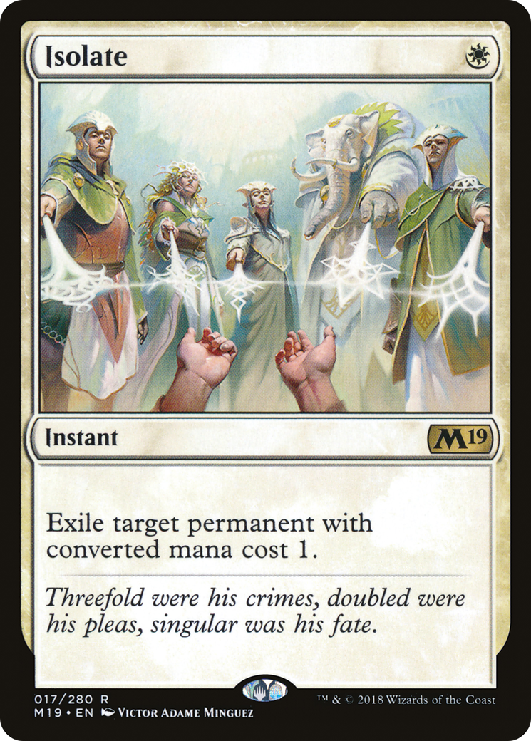 Isolate (M19-017) - Core Set 2019 Foil - Premium MTG Single from Wizards of the Coast - Just $0.08! Shop now at Game Crave Tournament Store