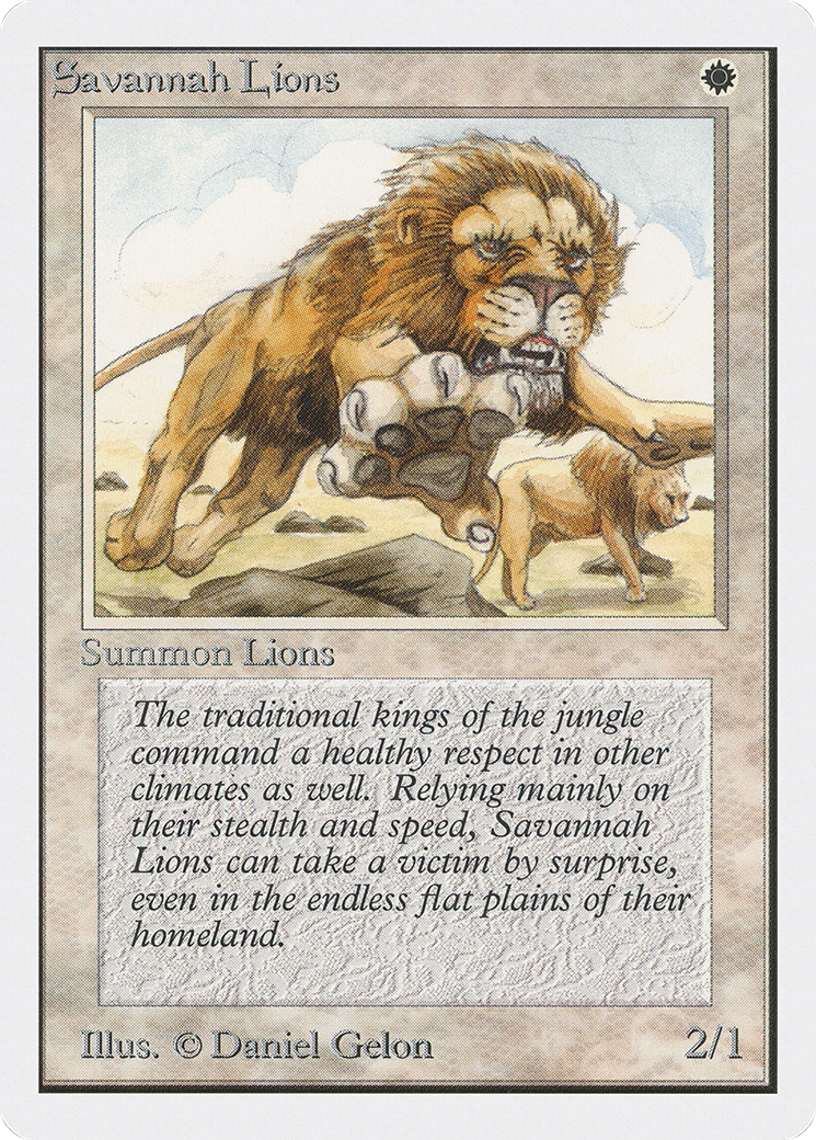 Savannah Lions (2ED-039) - Unlimited Edition - Premium MTG Single from Wizards of the Coast - Just $43.20! Shop now at Game Crave Tournament Store
