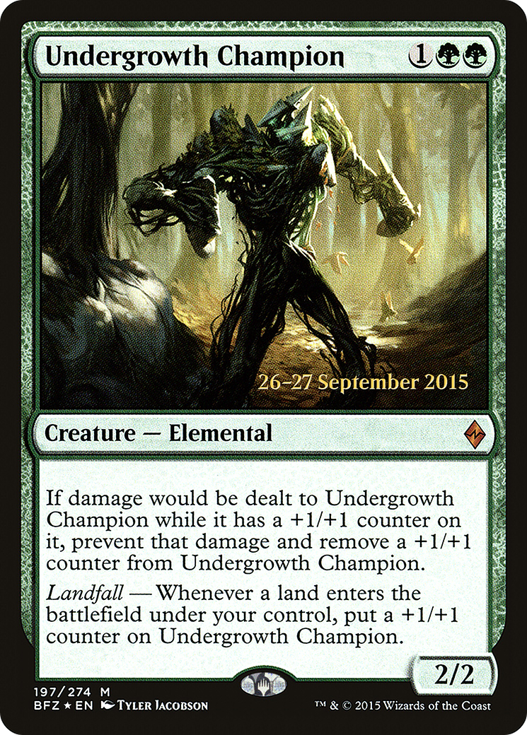 Undergrowth Champion (PBFZ-197S) - Battle for Zendikar Promos Foil - Premium MTG Single from Wizards of the Coast - Just $3.76! Shop now at Game Crave Tournament Store