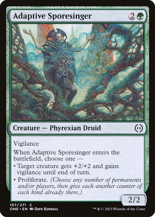 Adaptive Sporesinger (ONE-157) - Phyrexia: All Will Be One - Premium MTG Single from Wizards of the Coast - Just $0.25! Shop now at Game Crave Tournament Store
