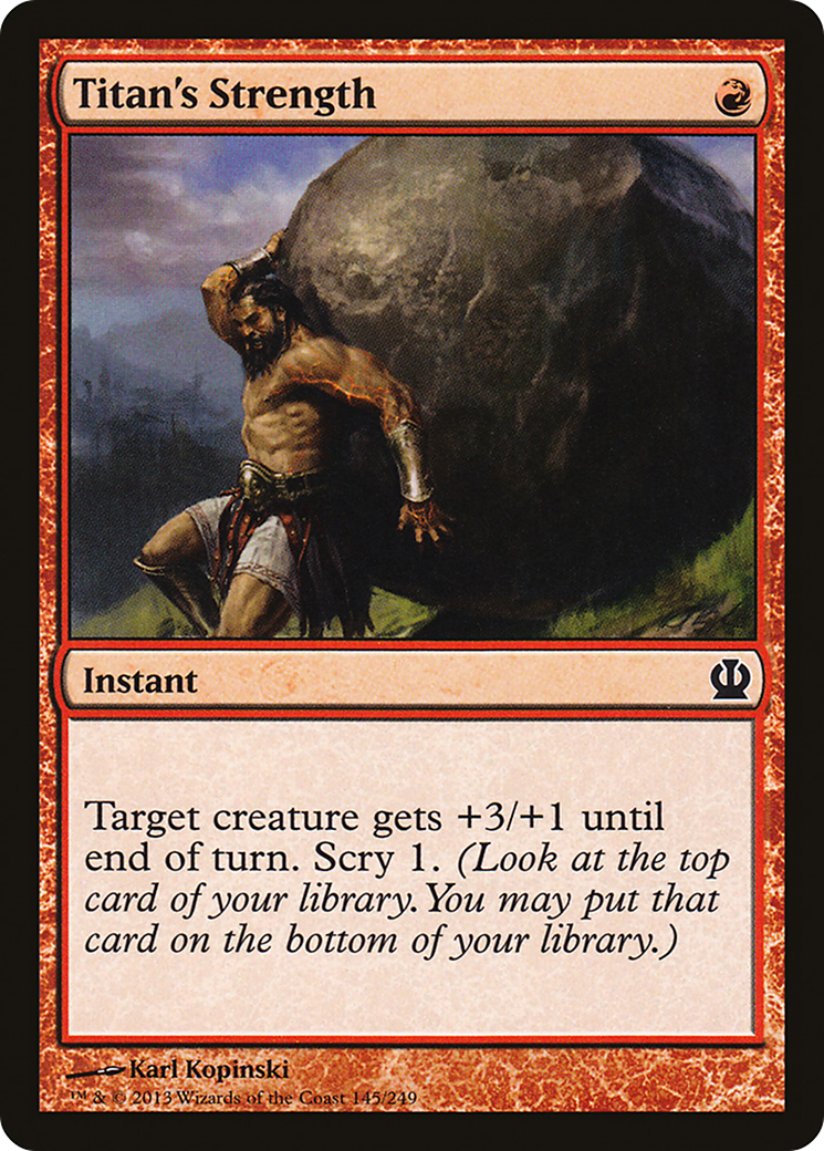 Titan's Strength (THS-145) - Theros Foil - Premium MTG Single from Wizards of the Coast - Just $0.14! Shop now at Game Crave Tournament Store