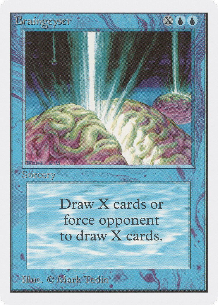 Braingeyser (2ED-051) - Unlimited Edition - Premium MTG Single from Wizards of the Coast - Just $25.42! Shop now at Game Crave Tournament Store
