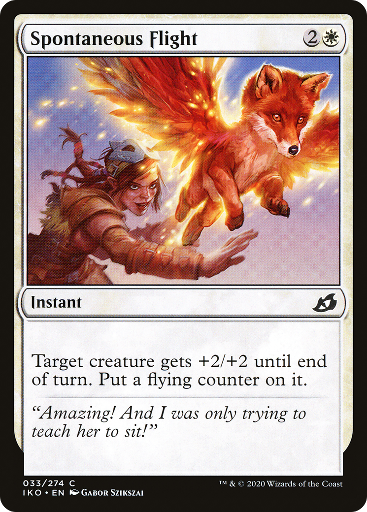 Spontaneous Flight (IKO-033) - Ikoria: Lair of Behemoths - Premium MTG Single from Wizards of the Coast - Just $0.08! Shop now at Game Crave Tournament Store