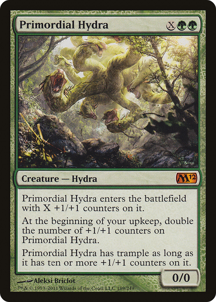 Primordial Hydra (M12-189) - Magic 2012 Foil - Premium MTG Single from Wizards of the Coast - Just $6.84! Shop now at Game Crave Tournament Store