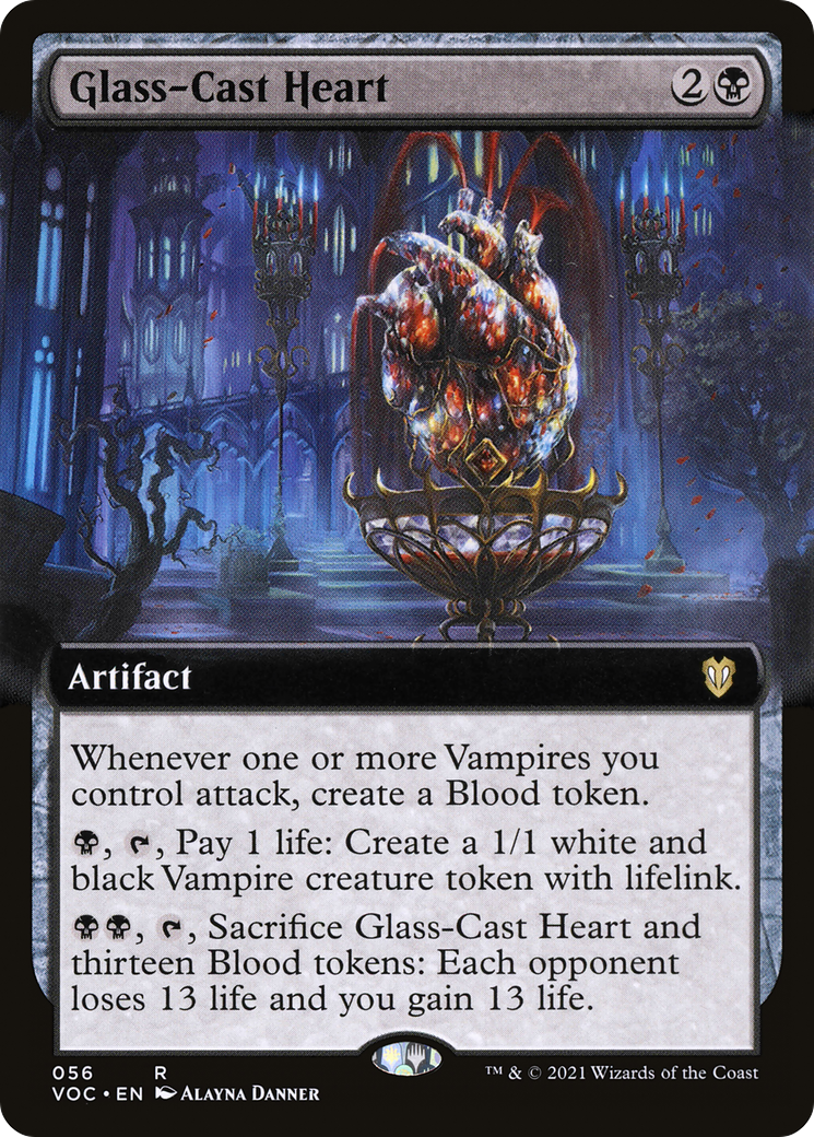Glass-Cast Heart (VOC-056) - Crimson Vow Commander: (Extended Art) - Premium MTG Single from Wizards of the Coast - Just $0.37! Shop now at Game Crave Tournament Store