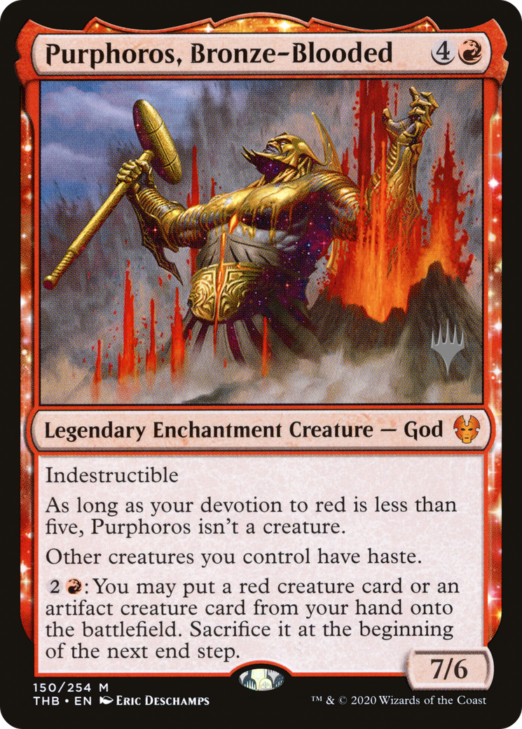 Purphoros, Bronze-Blooded (PTHB-150P) - Theros Beyond Death Promos: (nyxtouched) - Premium MTG Single from Wizards of the Coast - Just $0.63! Shop now at Game Crave Tournament Store