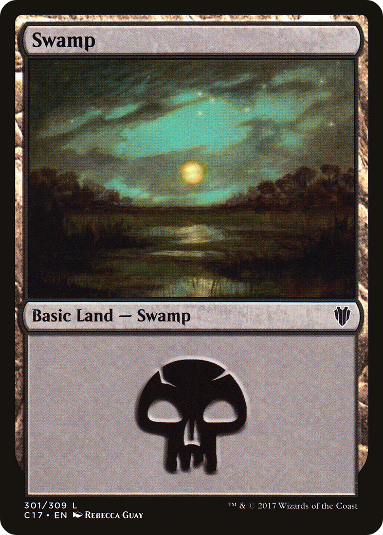 Swamp (C17-301) - Commander 2017 - Premium MTG Single from Wizards of the Coast - Just $0.36! Shop now at Game Crave Tournament Store