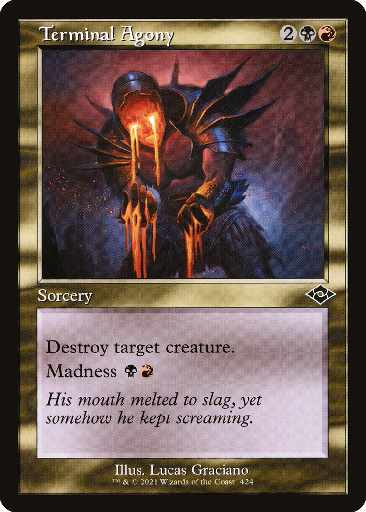 Terminal Agony (MH2-424) - Modern Horizons 2 Etched Foil - Premium MTG Single from Wizards of the Coast - Just $0.08! Shop now at Game Crave Tournament Store