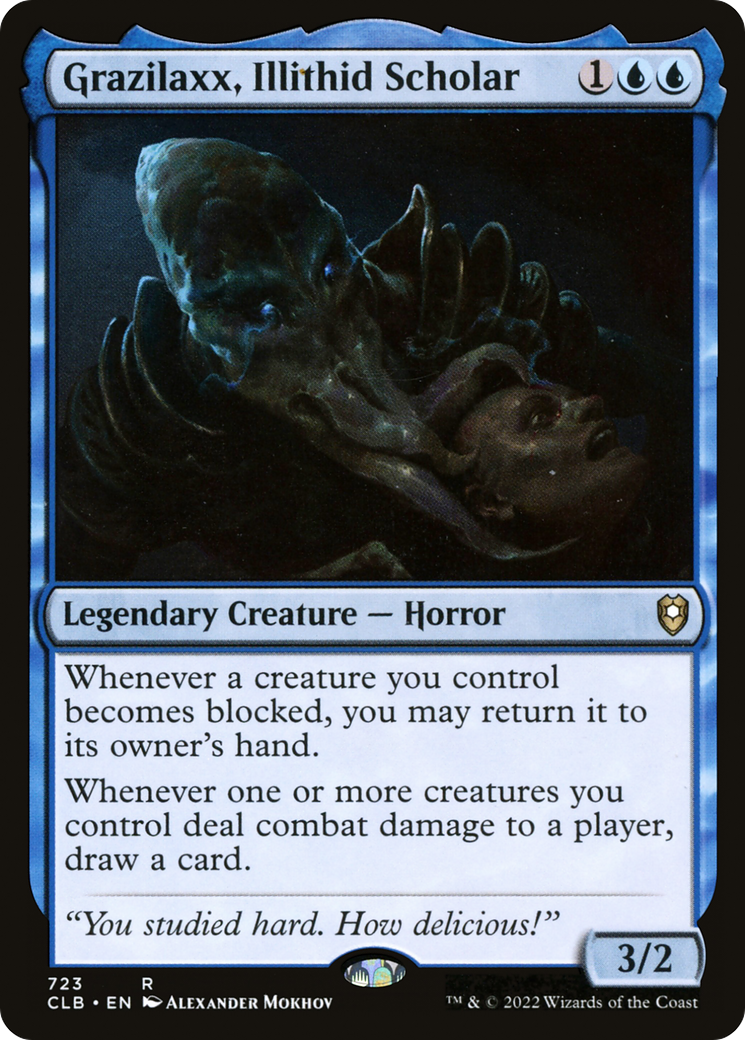 Grazilaxx, Illithid Scholar (CLB-723) - Commander Legends: Battle for Baldur's Gate - Premium MTG Single from Wizards of the Coast - Just $0.39! Shop now at Game Crave Tournament Store