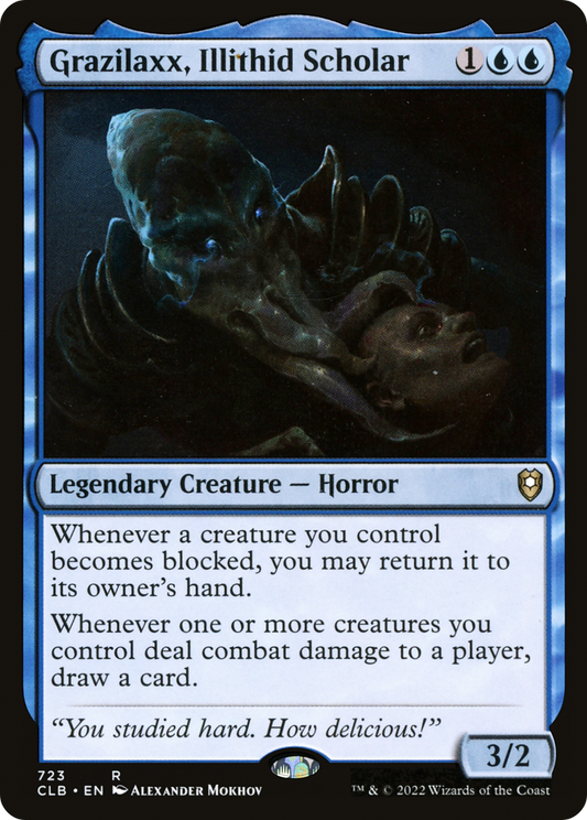 Grazilaxx, Illithid Scholar (CLB-723) - Commander Legends: Battle for Baldur's Gate - Premium MTG Single from Wizards of the Coast - Just $0.39! Shop now at Game Crave Tournament Store