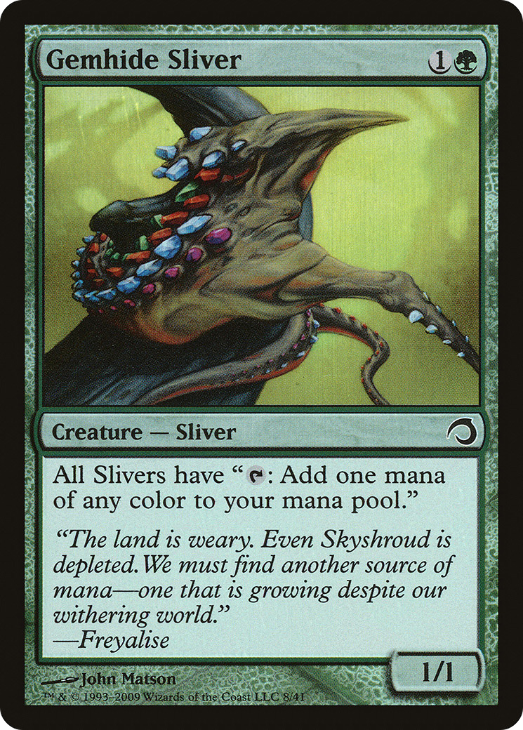 Gemhide Sliver (H09-008) - Premium Deck Series: Slivers Foil - Premium MTG Single from Wizards of the Coast - Just $0.19! Shop now at Game Crave Tournament Store