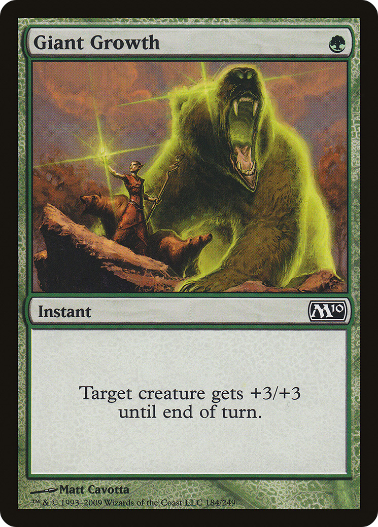 Giant Growth (M10-184) - Magic 2010 Foil - Premium MTG Single from Wizards of the Coast - Just $0.08! Shop now at Game Crave Tournament Store
