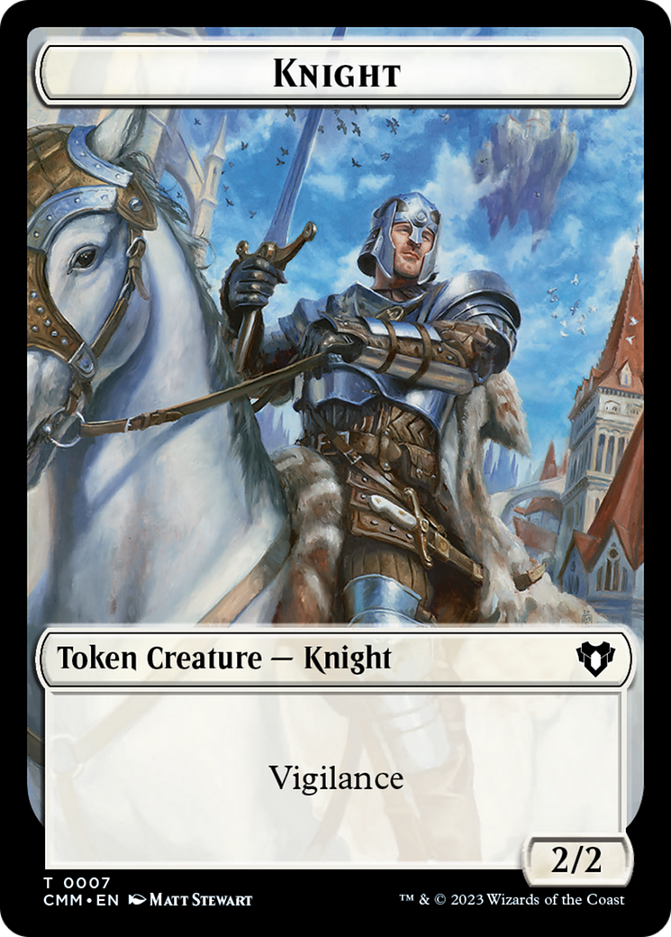 Knight (TCMM-007) - Commander Masters Tokens Foil - Premium MTG Single from Wizards of the Coast - Just $0! Shop now at Game Crave Tournament Store