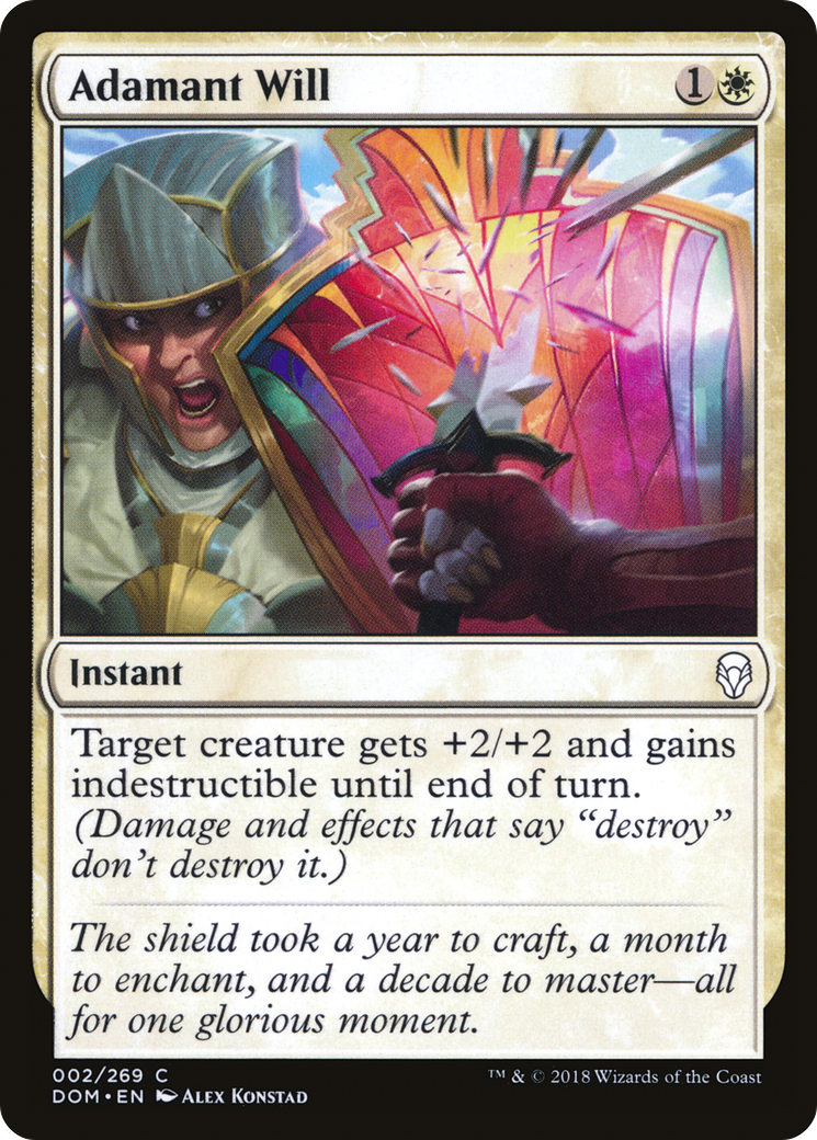 Adamant Will (DOM-002) - Dominaria - Premium MTG Single from Wizards of the Coast - Just $0.08! Shop now at Game Crave Tournament Store