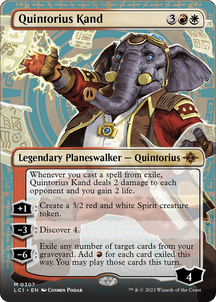Quintorius Kand (LCI-307) - The Lost Caverns of Ixalan (Borderless) Foil - Premium MTG Single from Wizards of the Coast - Just $1.38! Shop now at Game Crave Tournament Store