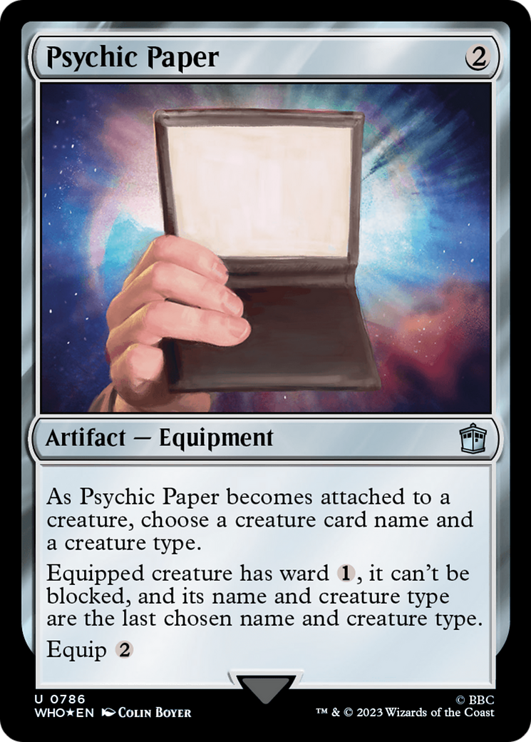 Psychic Paper (WHO-786) - Doctor Who Foil - Premium MTG Single from Wizards of the Coast - Just $1.64! Shop now at Game Crave Tournament Store