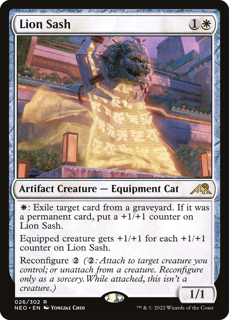 Lion Sash (NEO-026) - Kamigawa: Neon Dynasty Foil - Premium MTG Single from Wizards of the Coast - Just $0.56! Shop now at Game Crave Tournament Store