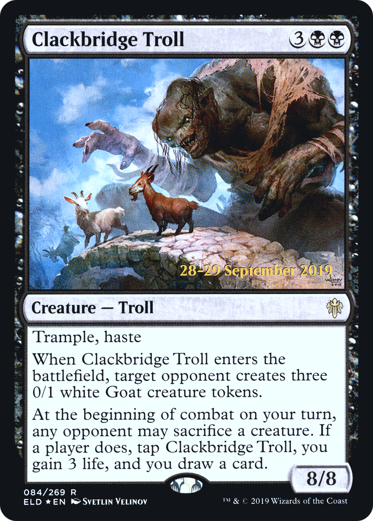 Clackbridge Troll (PELD-84S) - Throne of Eldraine Promos Foil - Premium MTG Single from Wizards of the Coast - Just $0.86! Shop now at Game Crave Tournament Store