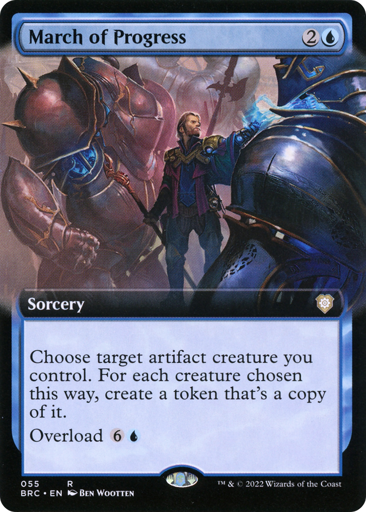 March of Progress (BRC-055) - The Brothers' War Commander: (Extended Art) - Premium MTG Single from Wizards of the Coast - Just $1.05! Shop now at Game Crave Tournament Store