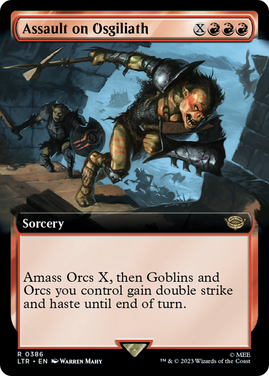 Assault on Osgiliath (LTR-386) - The Lord of the Rings: Tales of Middle-earth: (Extended Art) - Premium MTG Single from Wizards of the Coast - Just $0.78! Shop now at Game Crave Tournament Store