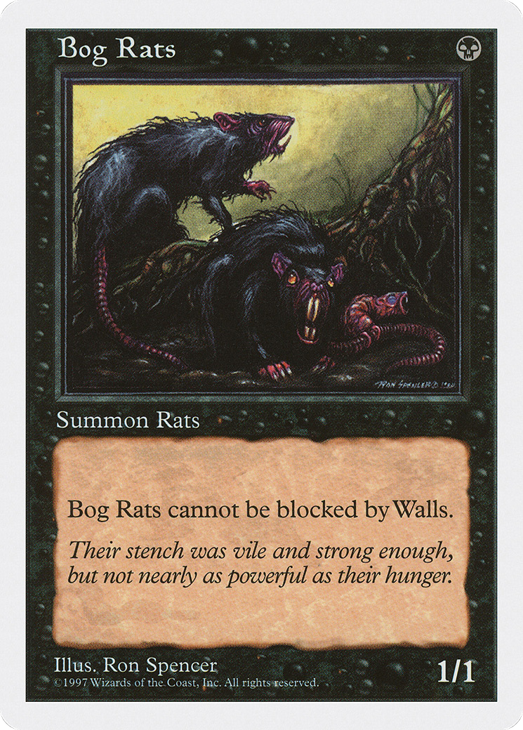 Bog Rats (5ED-146) - Fifth Edition - Premium MTG Single from Wizards of the Coast - Just $0.21! Shop now at Game Crave Tournament Store